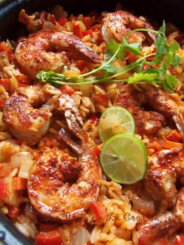 Arroz Con Camarones-Chile Limon Shrimp and Rice