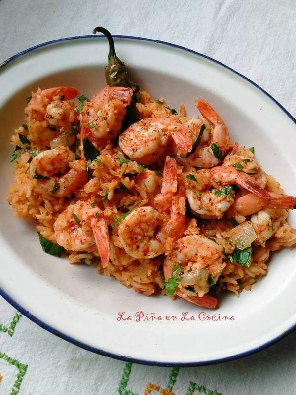 Arroz Con Camarones-Chile Limon Shrimp and Rice