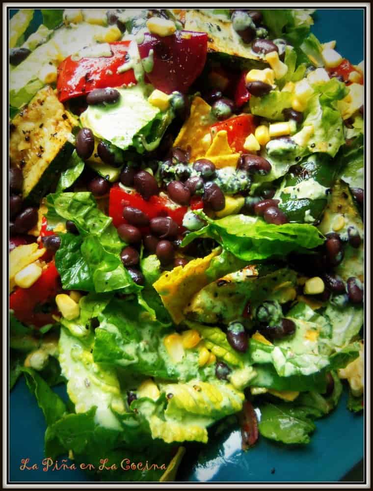 Grilled Vegetable Salad with Black Beans