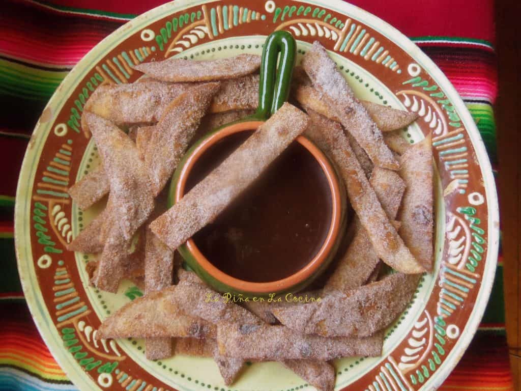 Buñuelo Strips with Mexican Chocolate Sauce