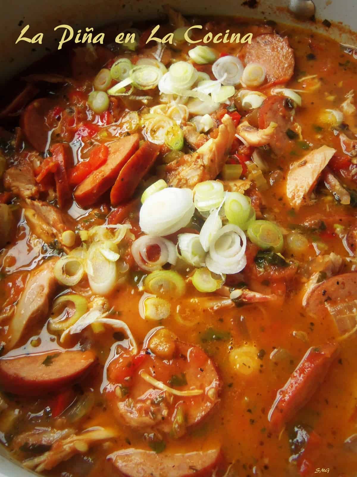 Fusion cooking is one of my favorite ways to creat and develop new recipe. Creole ans Mexican flavors make up this rich and tasty stew.