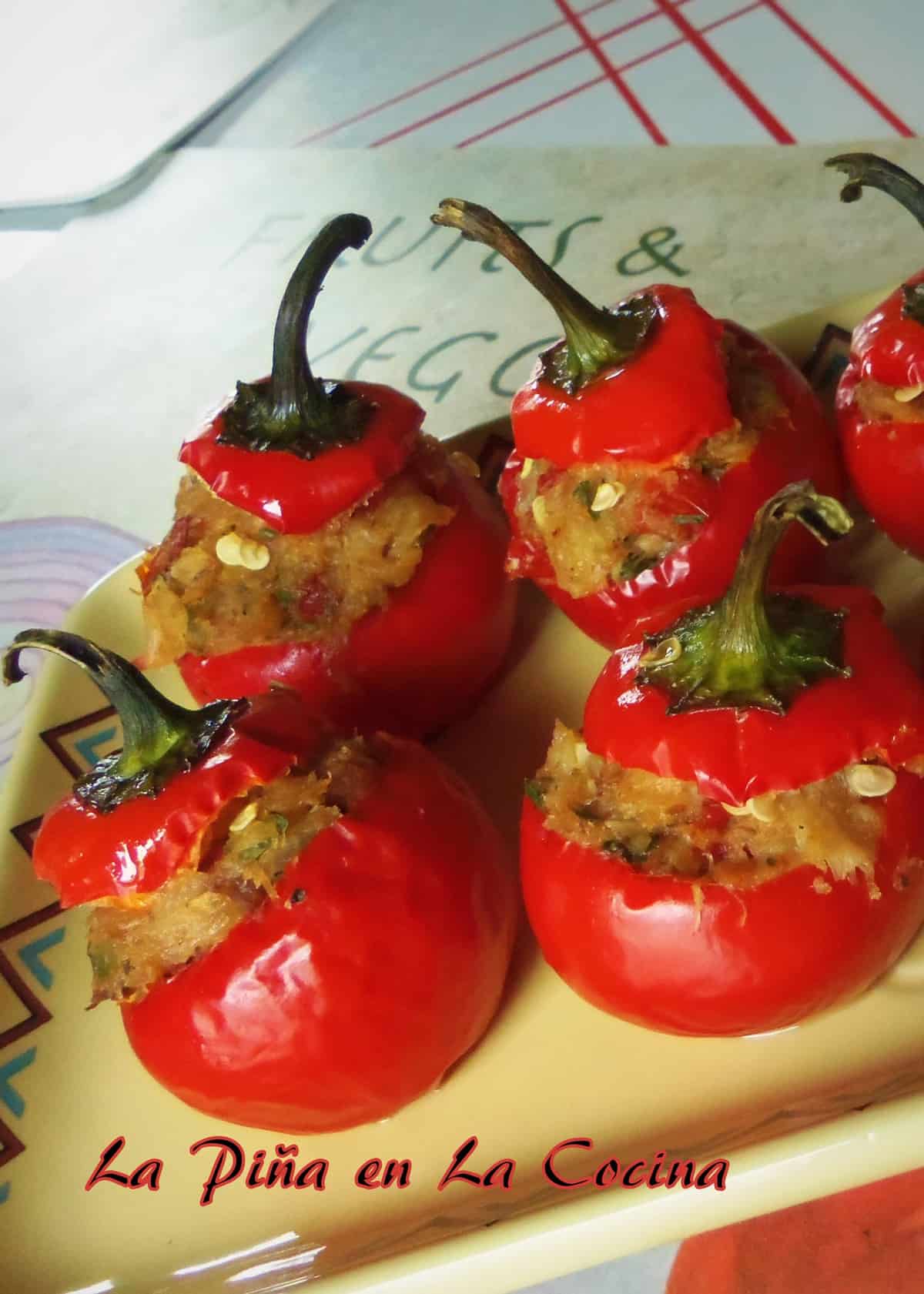 Cherry Bomb Peppers Stuffed with Crab Cake