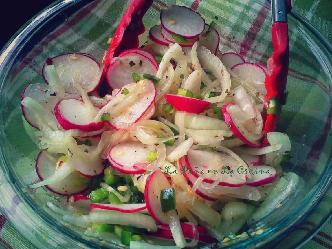 Pickled Sweet Onion, Radish and Jalapeño