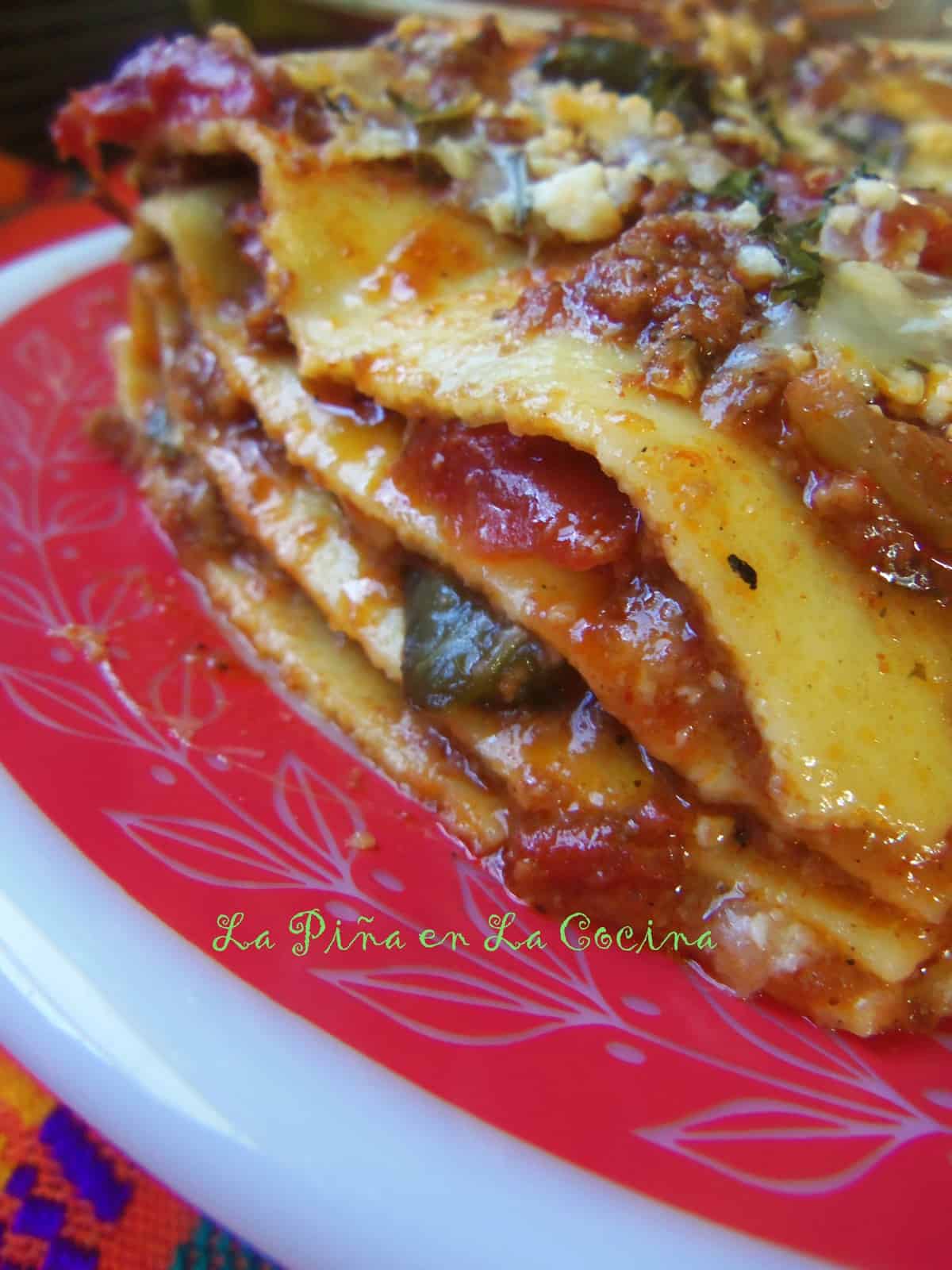 A meat sauce with Mexican flavors to spice up your lasagna recipe.