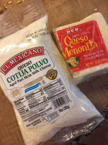 Cheese for Capirotada