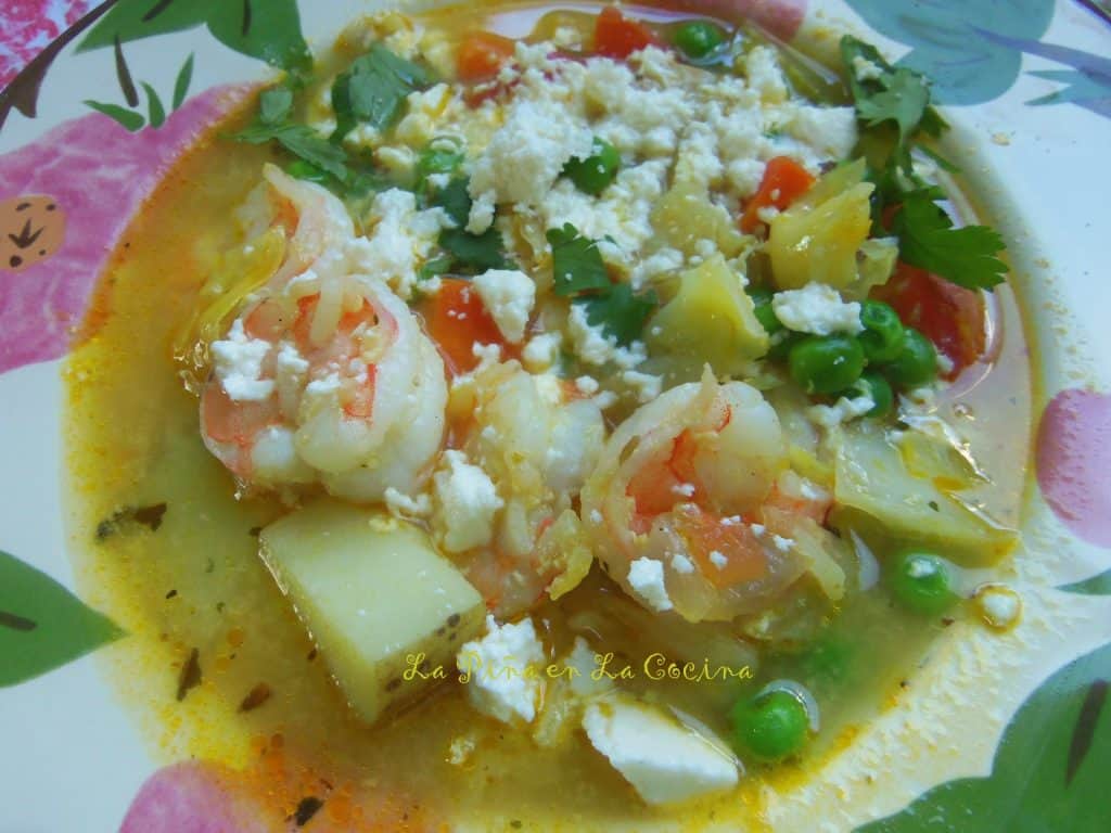 Chupe de Camarones-Peruvian Style Shrimp Chowder