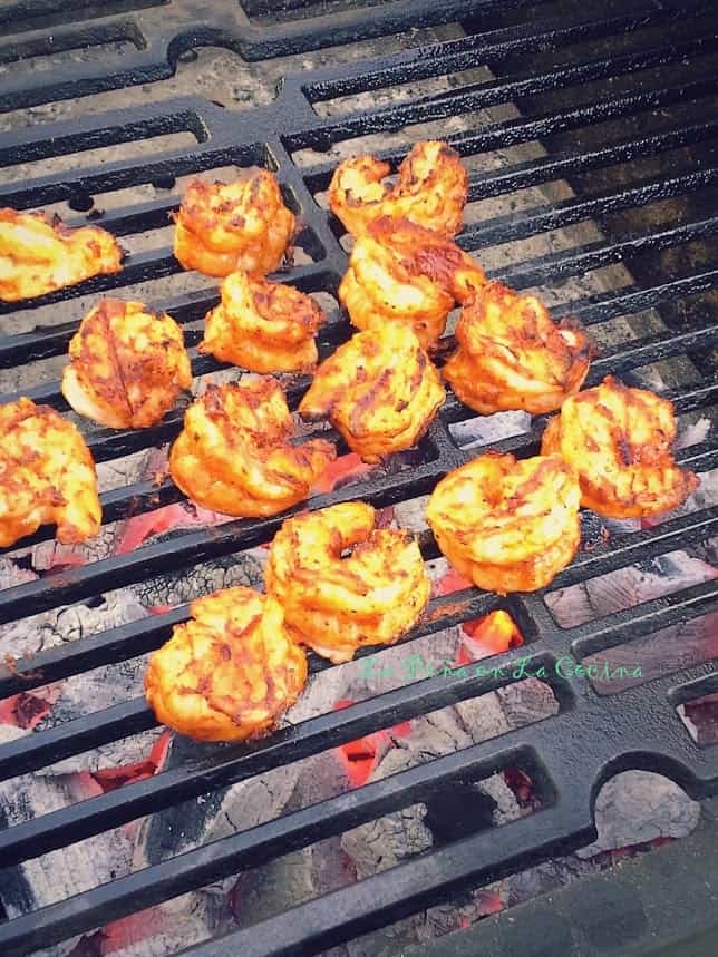 Grilled Shrimp in a Spicy Mole Sauce