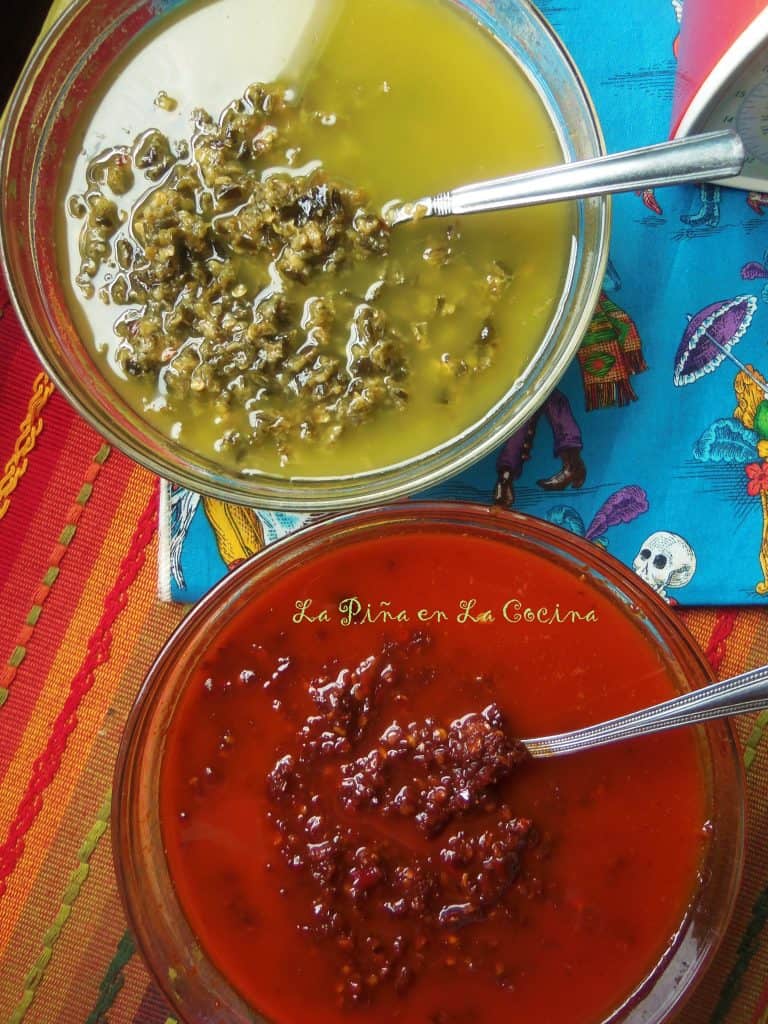 Green and Red Chile Oil/Adobo