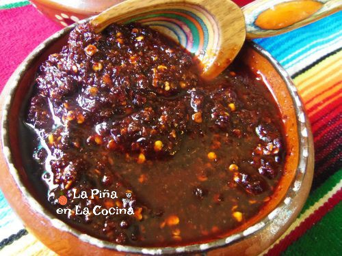 Bowl of salsa macha