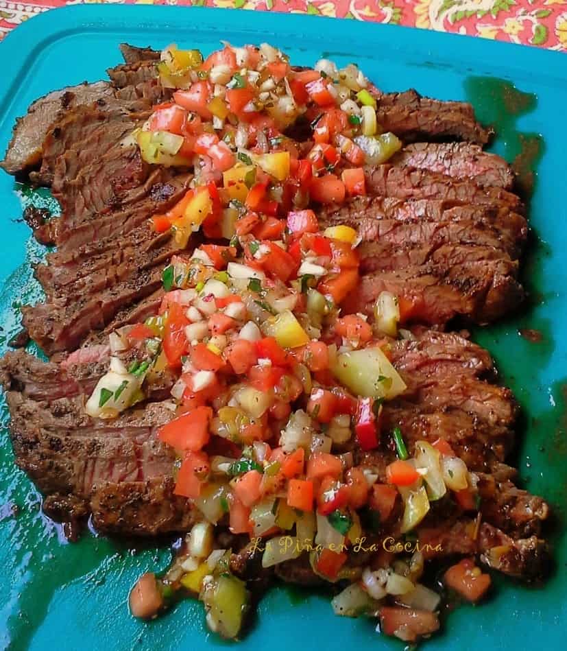 Grilled Flank Steak in Recado Rojo