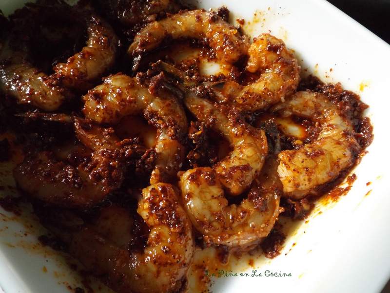 Spicy Shrimp in Chile Oil-Camarones en Salsa de Aceite 