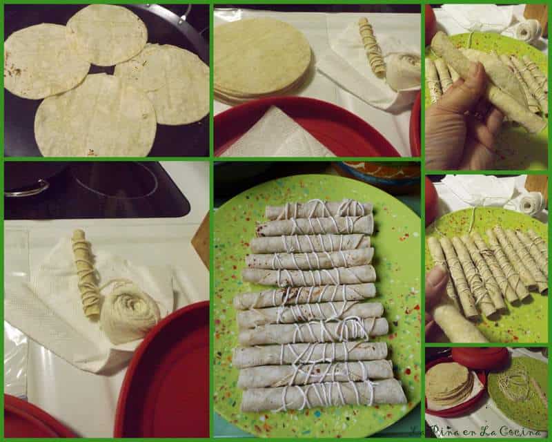 Collage of Codzitos being prepared step by step