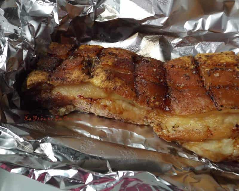 Crispy Skin Roasted Pork Belly just out of the oven