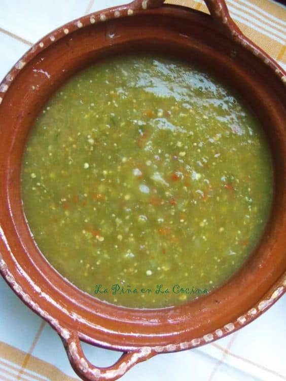Salsa Verde(Tomatillo) Chile de Arbol Jalapeño