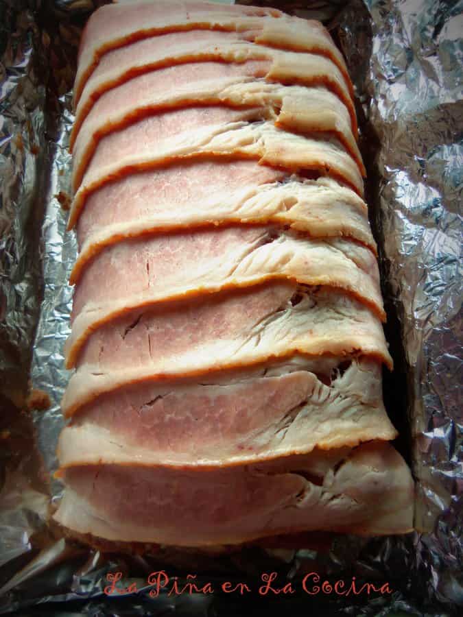 Rollo de Carne Con Tocino-Bacon Wrapped Stuffed Meatloaf