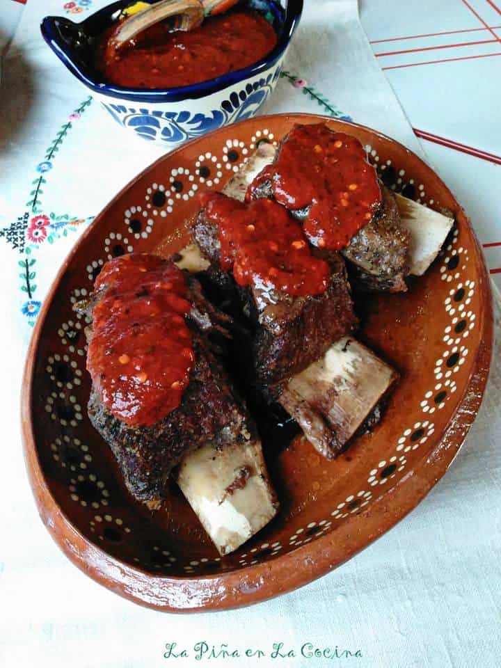 Beef Short Ribs with Toasted Chile de Arbol Salsa