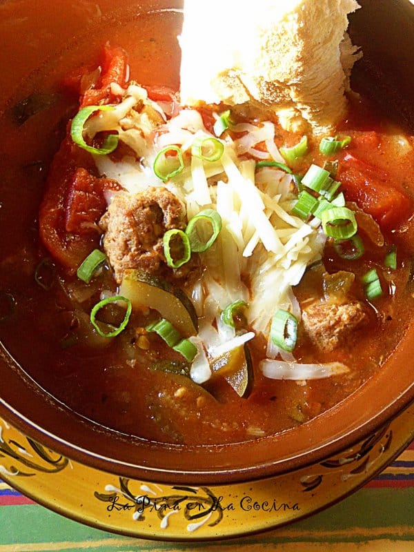 Spicy Zucchini and Sausage Soup