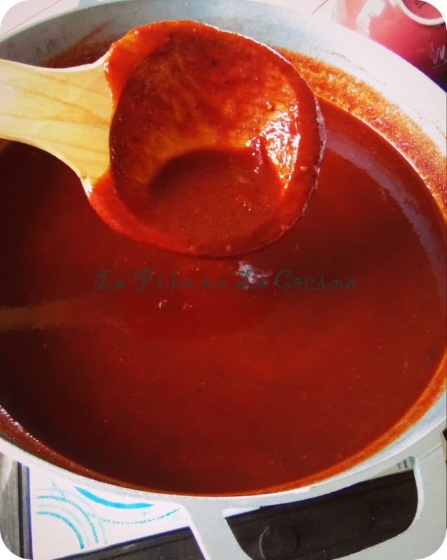 Enchilada Sauce Prepared with Chile Ancho