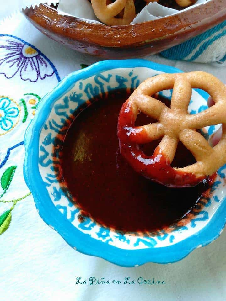 Chamoy in small bowl for dipping  durritos