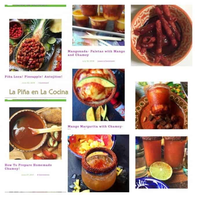 Collage of recipes I use chamoy in