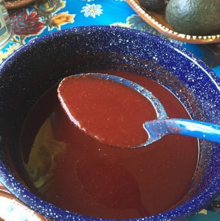 Homemade Chamoy in Pot with Spoon