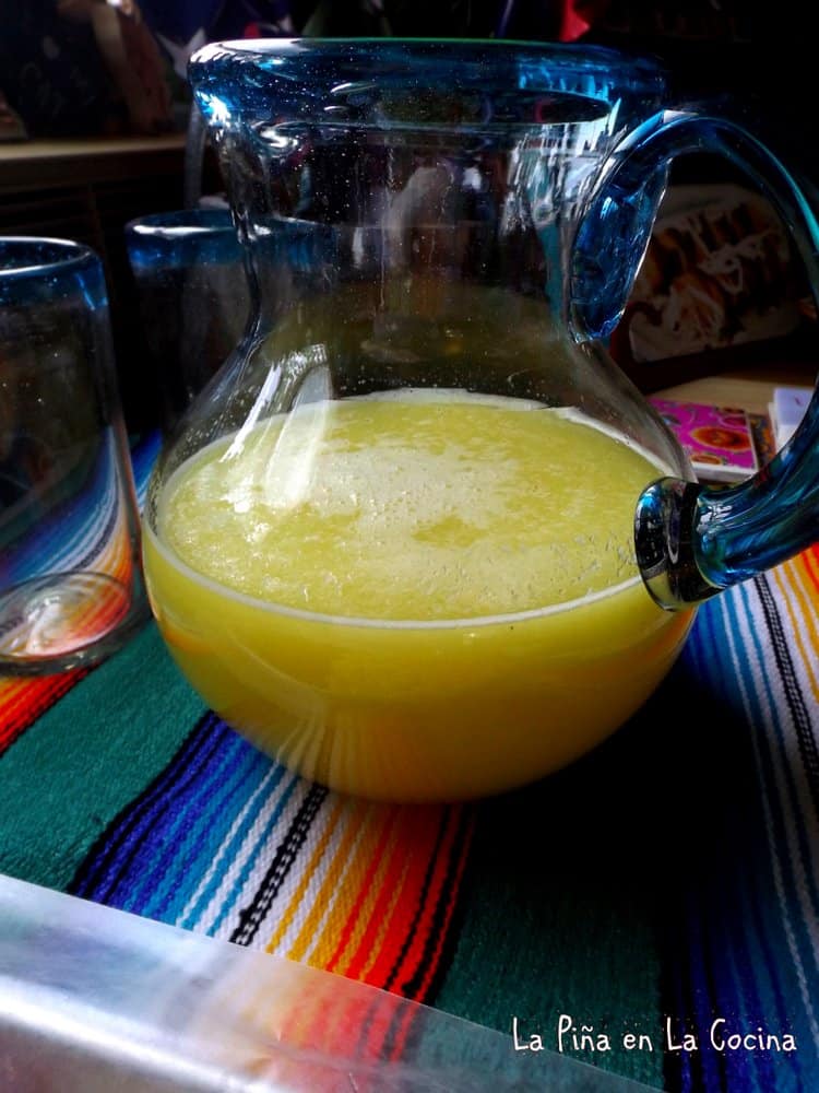 Pineapple Agua Fresca Concentrate In Pitcher
