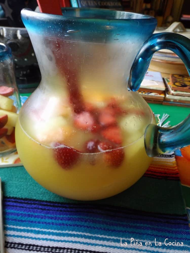 Pineapple Agua Fresca Chilled With Fresh Fruit
