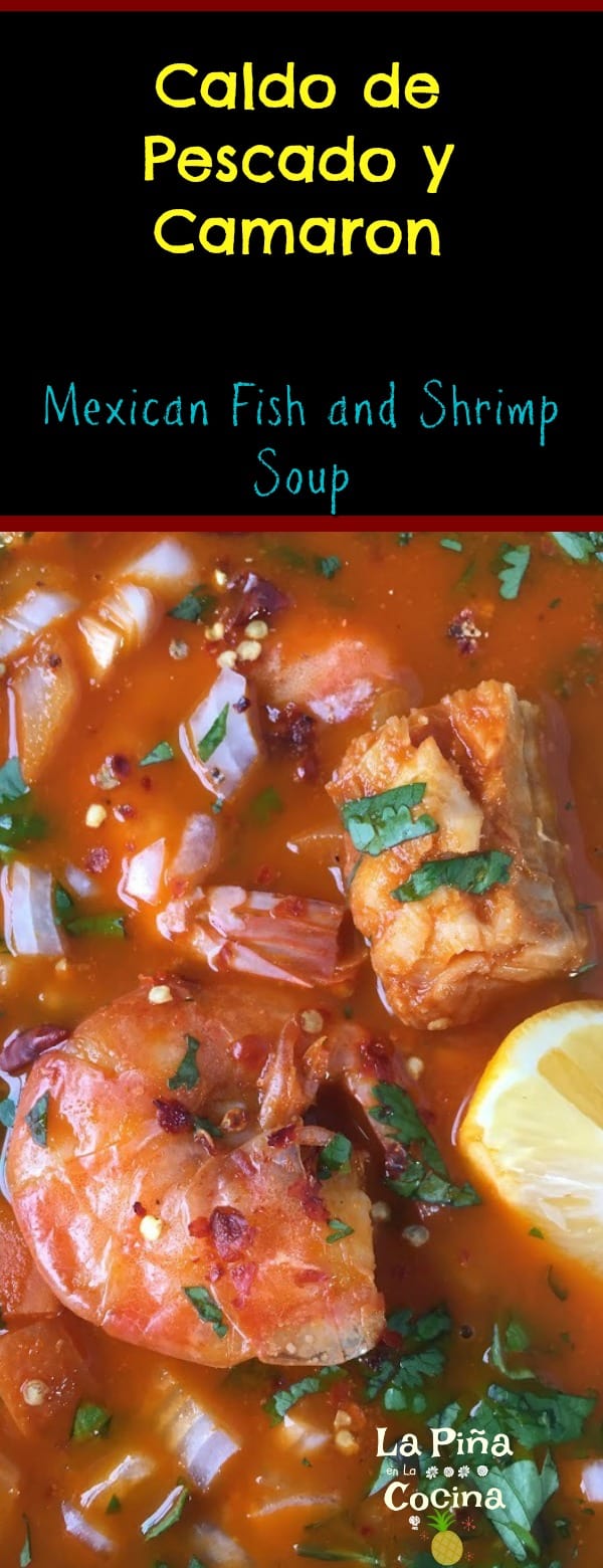 Seafood soup long Pinterest image