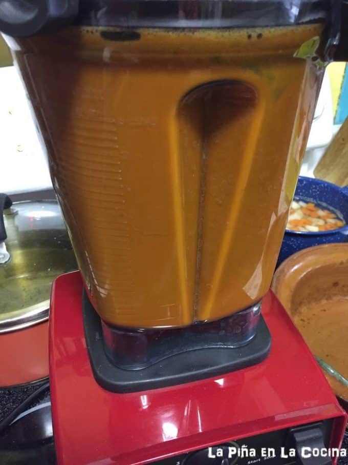 Soup base in blender jar