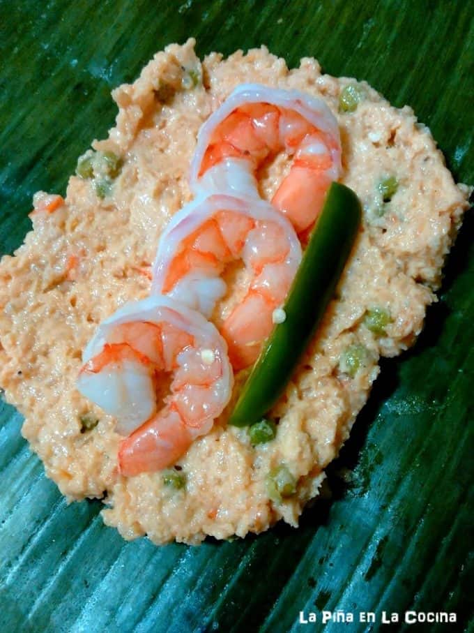 shrimp and rice tamal