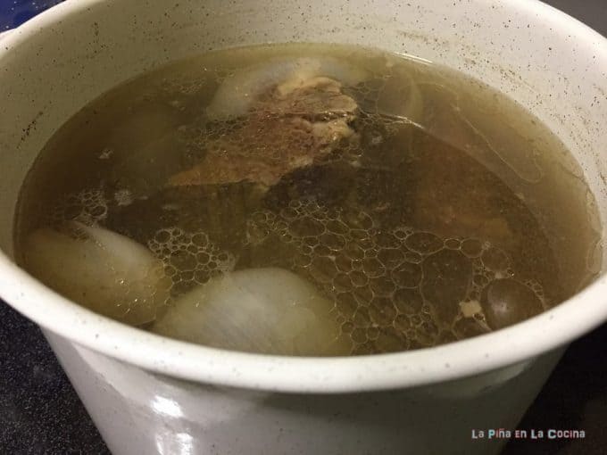 Cooking beef in large stock pot