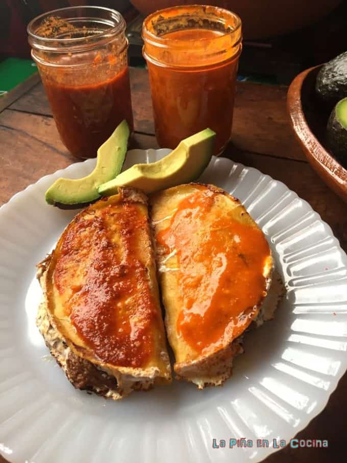 qusatacos with salsa