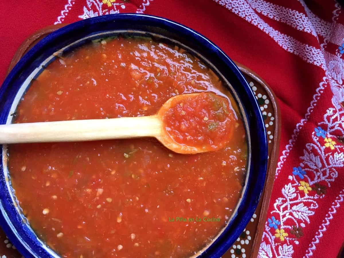 Tomato Salsa Recipes. Salsa de Mesa- Table Salsa - La Piña en la Cocina