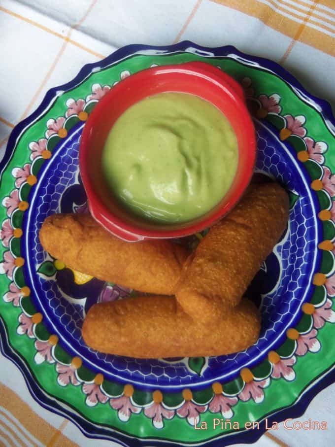 Masa Torpedoes with Avocado Salsa