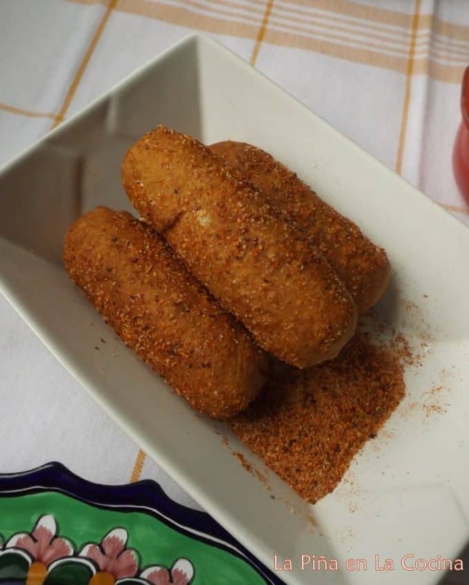 Fried Masa Torpedoes with Seasoned with Chile Lime Powder