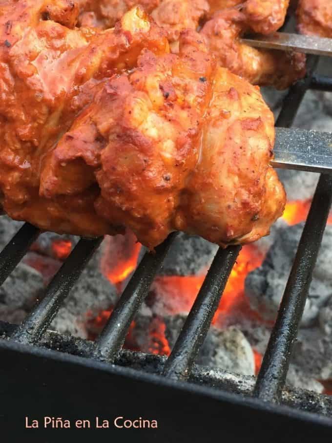 Al Pastor Skewers On the Grill