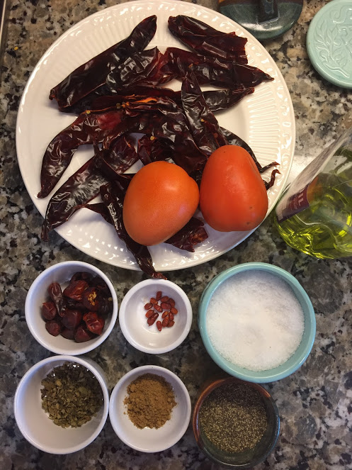 Ingredients For Red Chile Sauce To Serve With Tuna Cakes