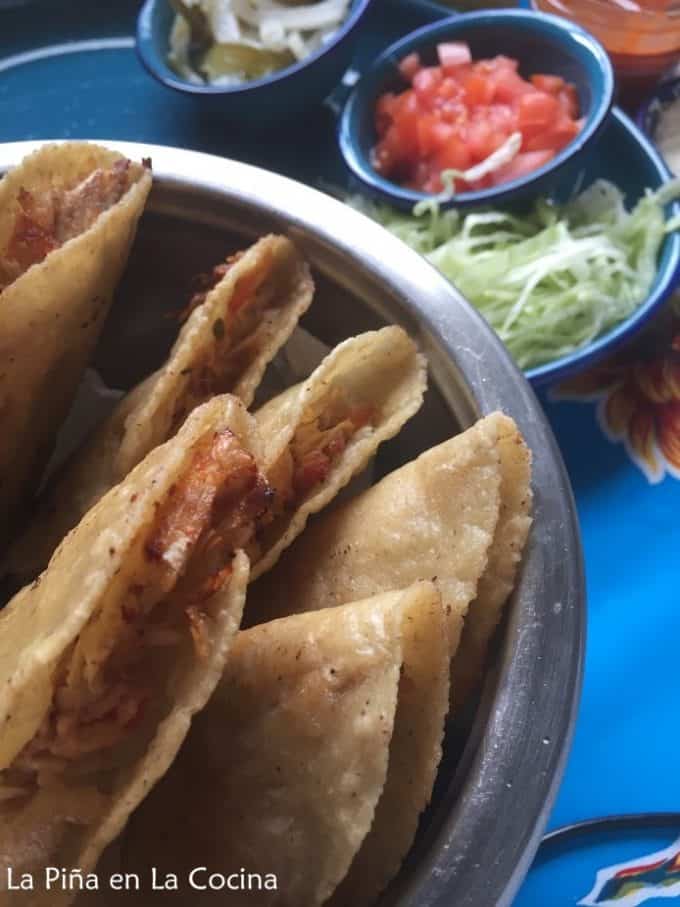 Crispy Chicken Tacos-Pollo a La Mexicana