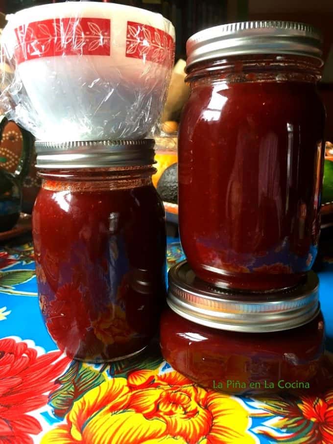 Chamoy in glass jars