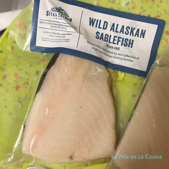 Vacuum sealed sablefish, black cod