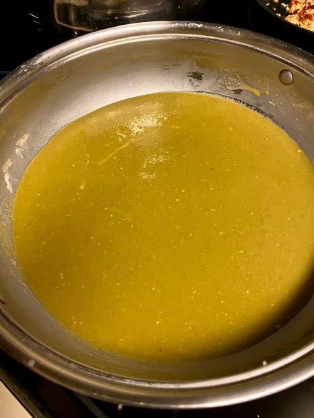 First layer salsa verde
