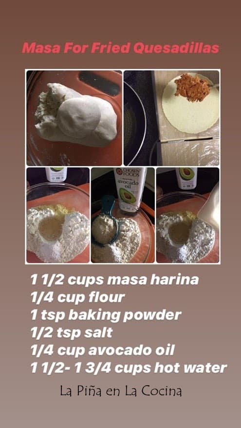 collage of ingredients for dough with the recipe attached