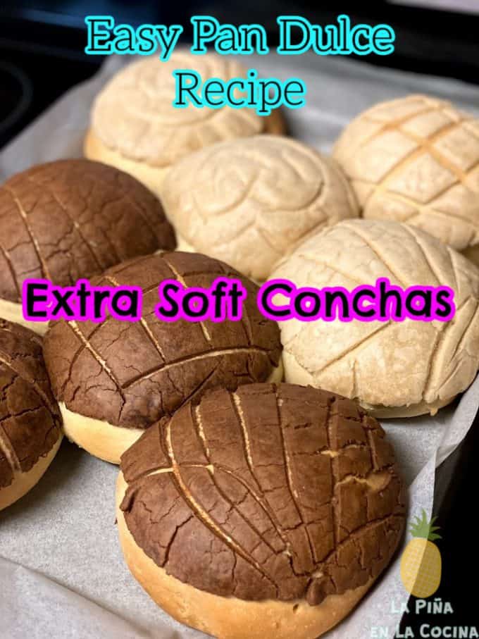 Pinterest image of extra soft conchas