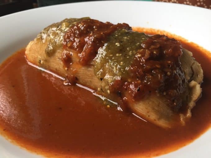 plated chile relleno tamal
