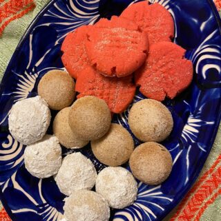 Mexican cookies on large plate