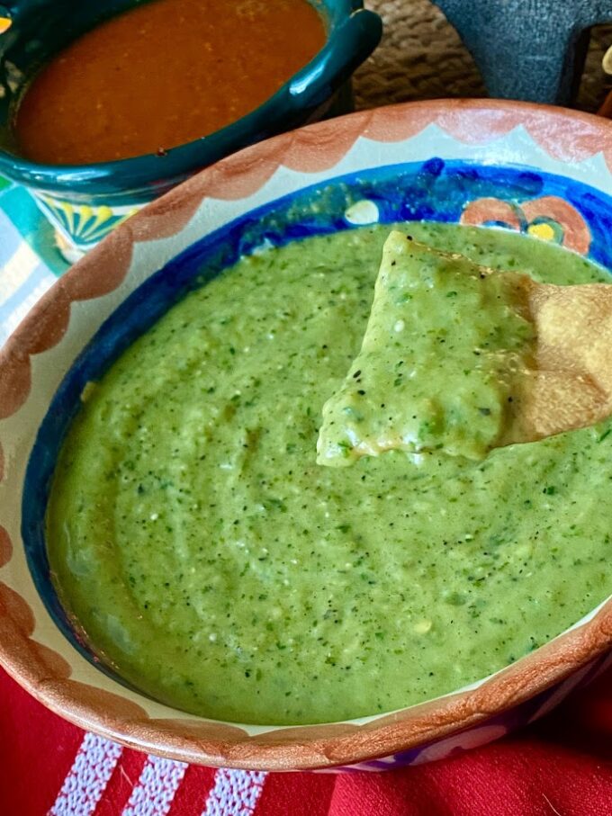 avocado salsa close up