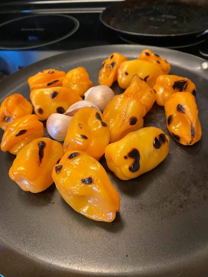 dry roasting fresh habanero peppers