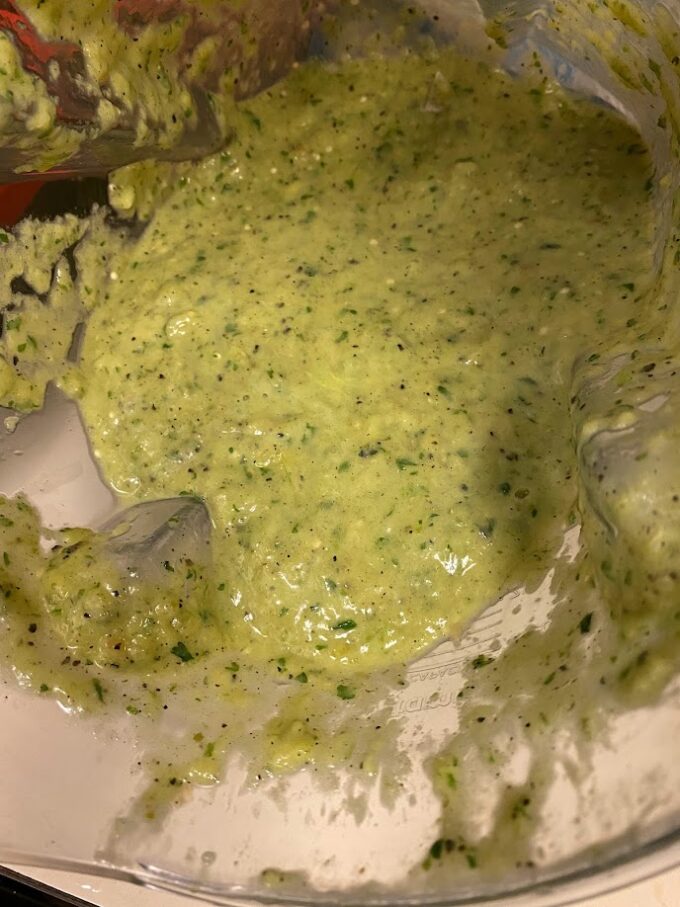 salsa close up after blending