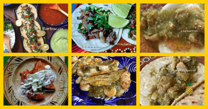 collage of tacos