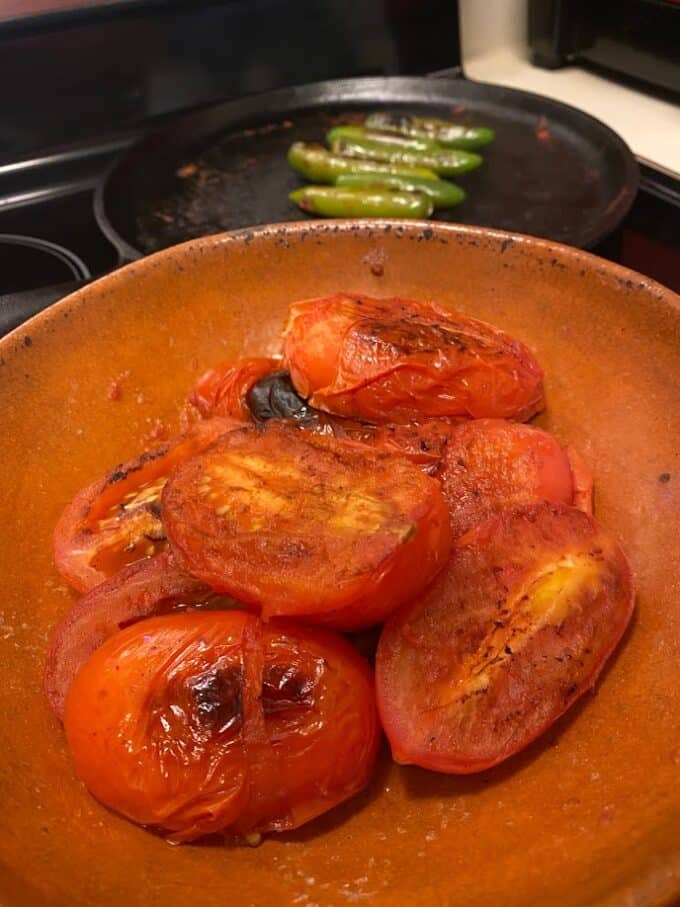 roasted tomatoes and peppers
